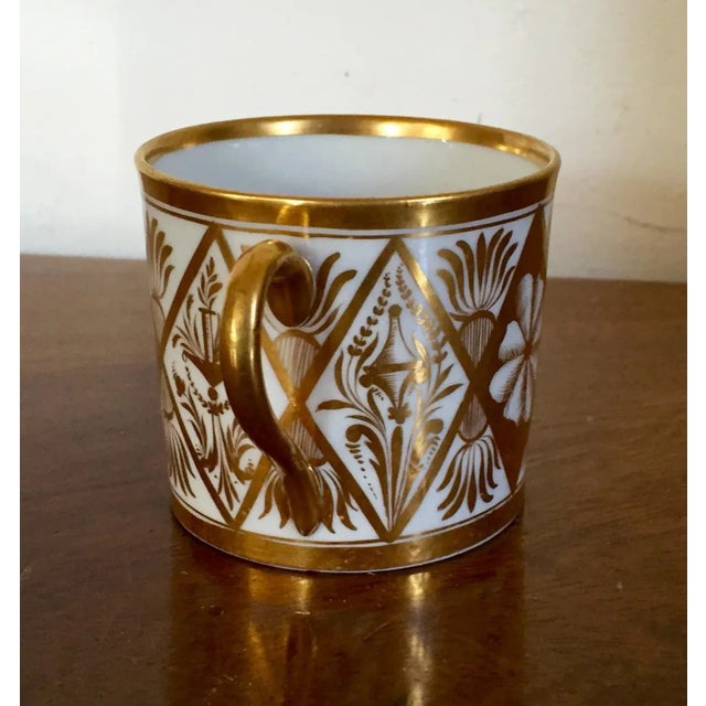 Early 19th Century 1800-1810 French Empire Porcelain Coffee Cup For Sale - Image 5 of 11