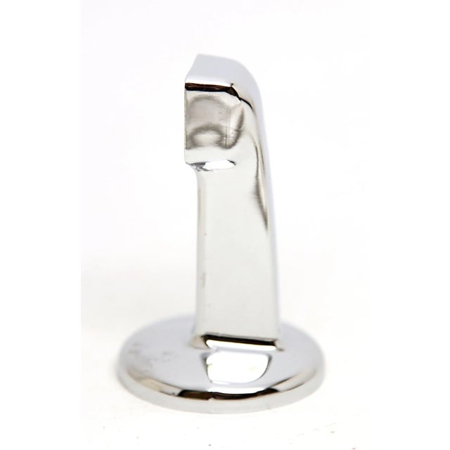 Olde New Hoover Chrome Brass Towel Bar Brackets For Sale - Image 4 of 6