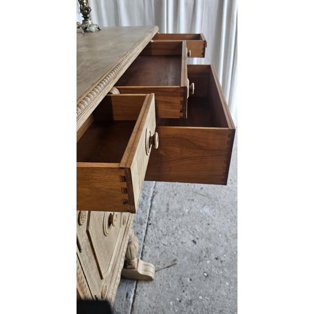 1930s Farm House, Jacobean Sideboard Buffet, Walnut Wood For Sale - Image 12 of 15