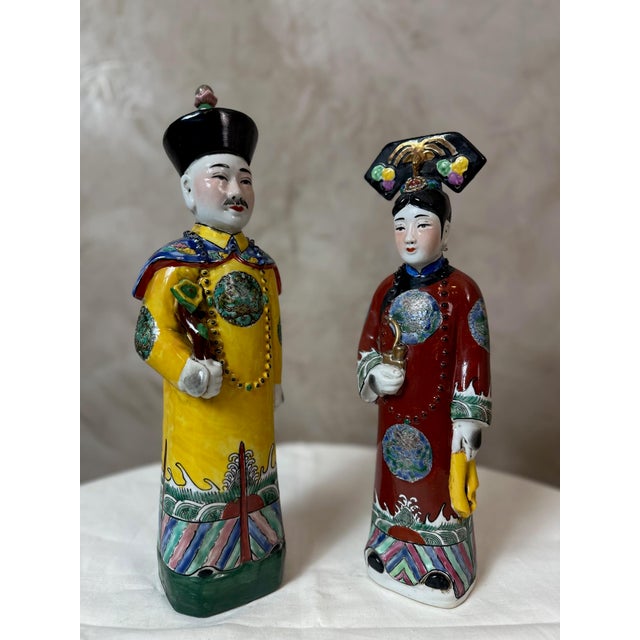 Chinese Porcelain Figurines, 1920s, Set of 2 For Sale - Image 4 of 13