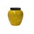 Asian Bright Yellow White Floral Peonies Butterflies Bulbous Porcelain Metal Lid Jar For Sale - Image 3 of 8