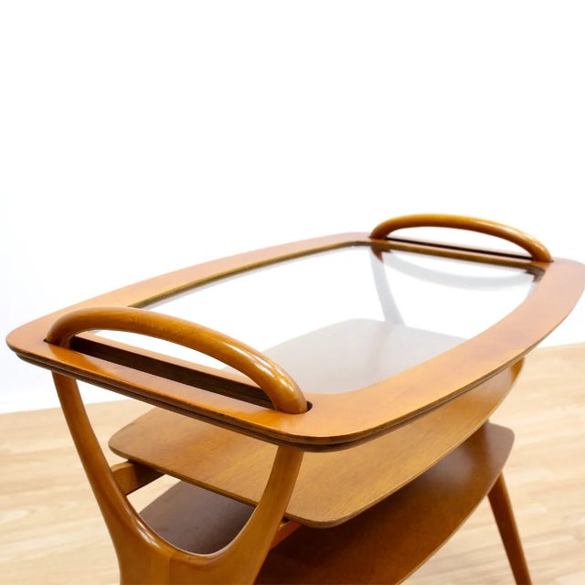 1950s 1950s Mid Century Side Table Serving Tray by Hans Olsen For Sale - Image 5 of 12