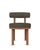 Wood Moca Chair in Safire 01 Fabric and Smoked Oak by Studio Rig for Collector For Sale - Image 7 of 7