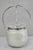 Vintage Art Deco Silver Plated Reticulating Hinge Bar Ice Bucket with Glass Liner by Towle. Circa Late 20th Century....