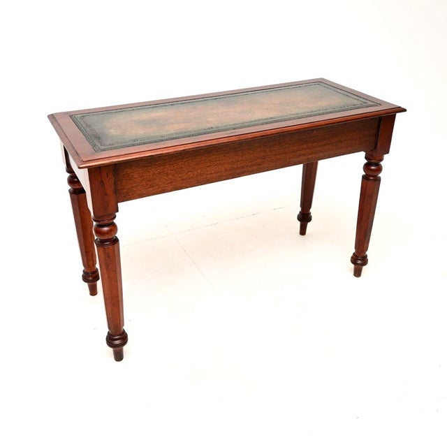 Antique William IV Writing Table with Leather Top, 1840 For Sale - Image 6 of 10