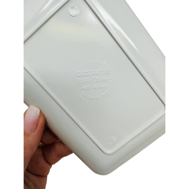 Vintage Japanese Themed Decorative Melamine Trays Made in Italy a Set of 6 For Sale - Image 9 of 10