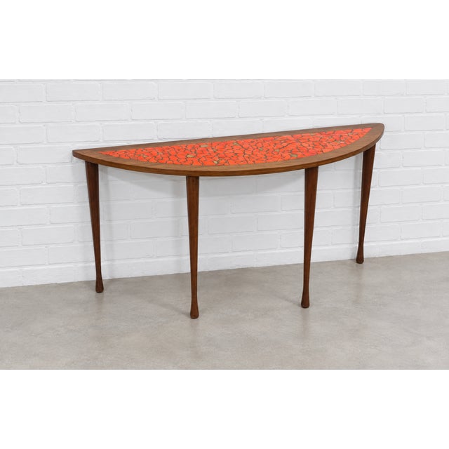 Mid Century Modern Mosaic Top Console Table, C. 1960’s For Sale - Image 11 of 12