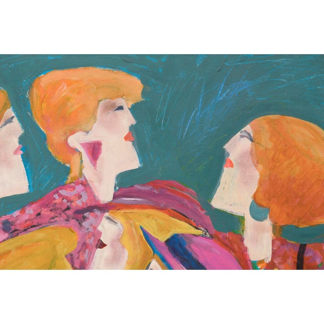 Modern Six Elegant Redheaded Women - Modern Figurative by R. A. Bobbie Dixon For Sale - Image 3 of 8