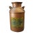Vintage 1960's American Copper Tone Metal Old World Map Motif Milk Can For Sale