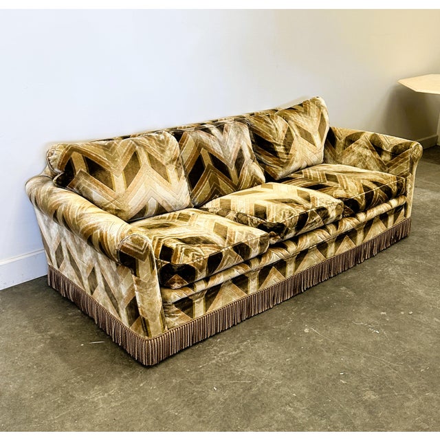 Vintage Velvet Sofa, 1970s For Sale - Image 10 of 12