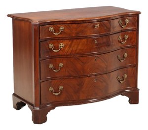 Small Chest of Drawers in Mahogany and Mahogany Feather