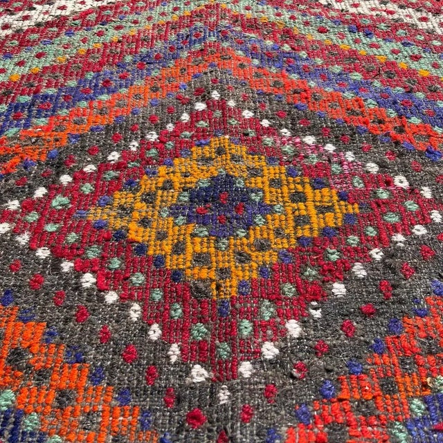 Traditional Turkish Kilim Rug ,Vintage Anatolian Turkish Kelim 295 X 197 Cm, 1930s For Sale - Image 6 of 11