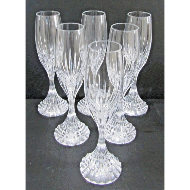 Traditional 1990s Baccarat Massena Champagne Flutes - Set of Six For Sale - Image 3 of 10