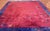 1920s Raspberry Pink Floral Antique Chinese Art Deco Carpet 9'10" X 13'6" Knotted Wool Rug For Sale In New York - Image 6 of 9