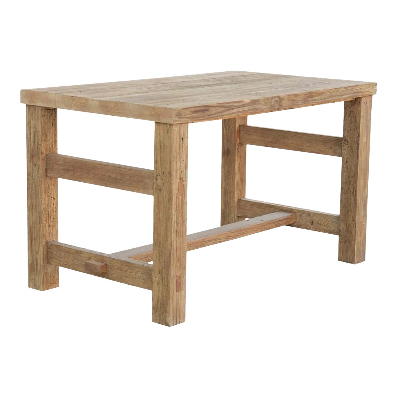 Reclaimed Pine Butcher Block Kitchen Island by Petersen Antiques Chairish