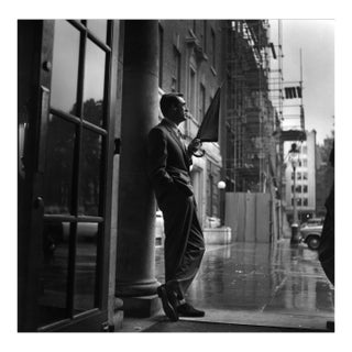 Cary Grant in Rain, Silver Gelatin Fibre Print, 1957 For Sale