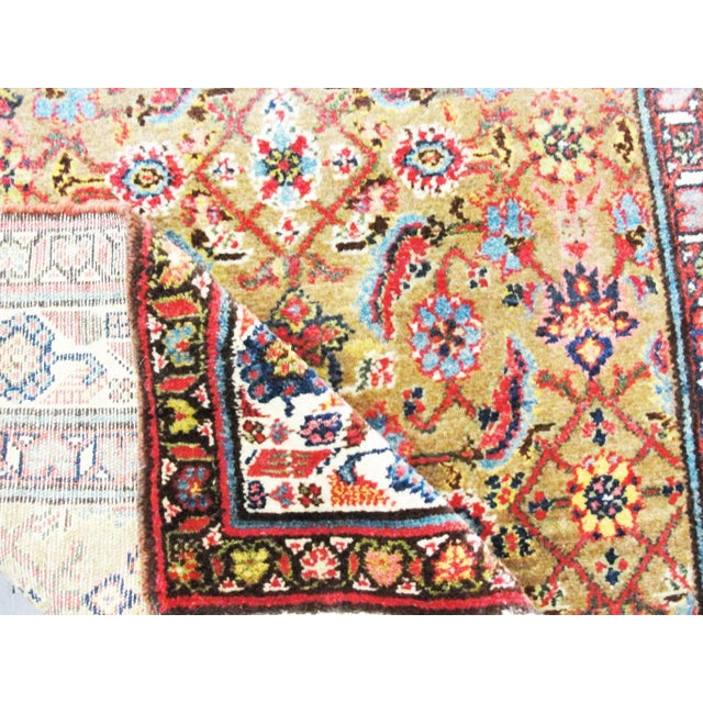 Antique Persian Malayer Runner, Camel Color 3'4" × 14'11" For Sale - Image 4 of 10