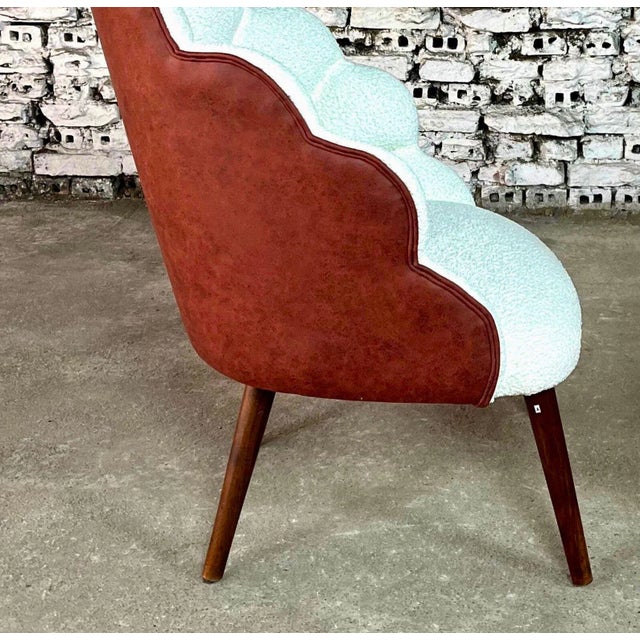 Accent Shell Chair and Ottoman For Sale In New York - Image 6 of 7