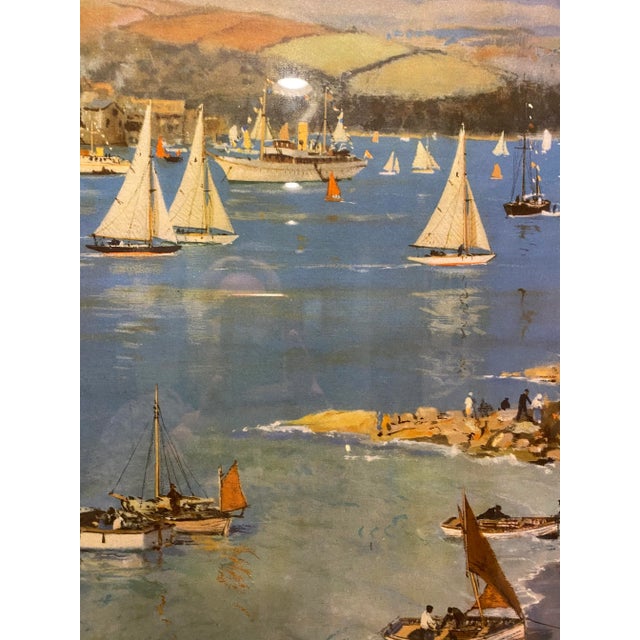 "Come to Britain for Yachting" Original Vintage Sailing Poster by Arthur Burgess 1948 For Sale - Image 4 of 5