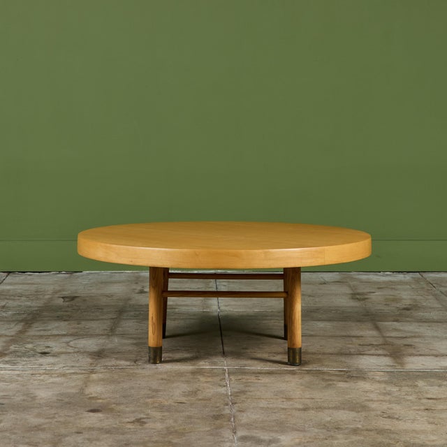 Brass Maple Lazy Susan Coffee Table by Carlin Furniture For Sale - Image 8 of 12