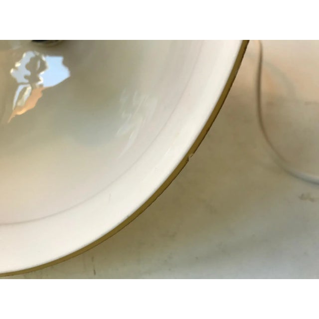 Scandinavian Pendant Light in Cased Glass & Brass, 1960s For Sale - Image 9 of 10