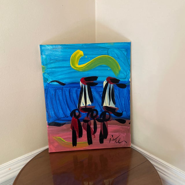 1970s Peter Keil Landscape Painting on Canvas For Sale In Atlanta - Image 6 of 9