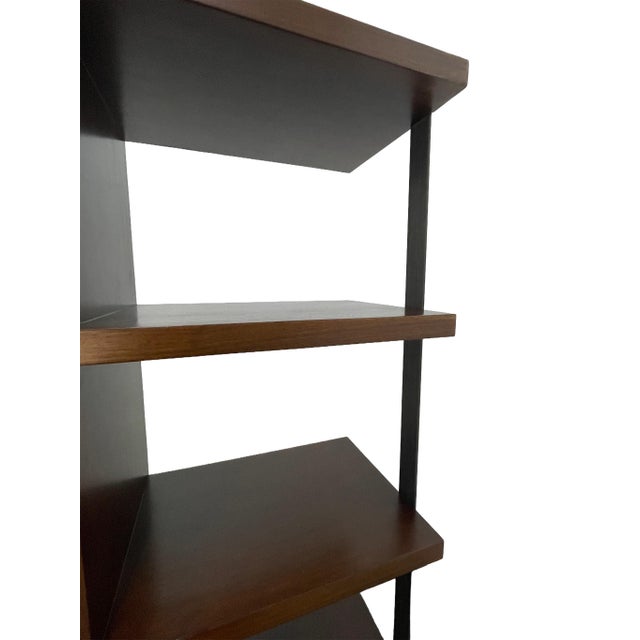 William Emmerson Walnut Bookcase, Modern Open Shelving Unit, Chocolate Finish For Sale - Image 9 of 14