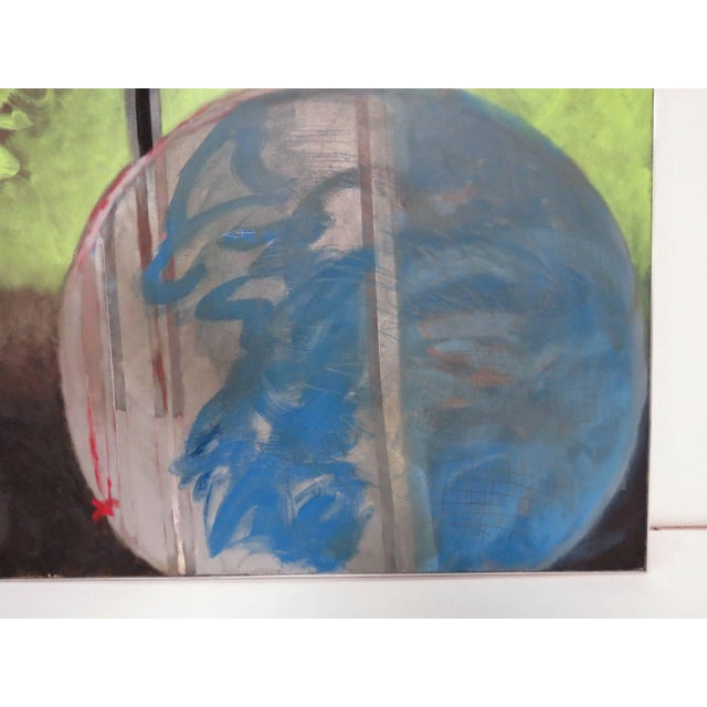 Large Abstract Oil Painting Titled "Silver Lining" by Polly Doyle, Circa 1970s For Sale In Boston - Image 6 of 12