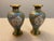 Vintage Cloisonné Love Birds Vases - Set of 2 For Sale - Image 9 of 11
