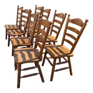 Dutch High-Back Chairs in Oak by Oisterwijk, 1960s, Set of 4 For Sale