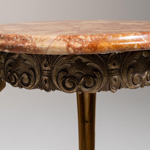 1900-1909 France Deep Ebony Black Marble-Top Gueridon Table For Sale - Image 11 of 11