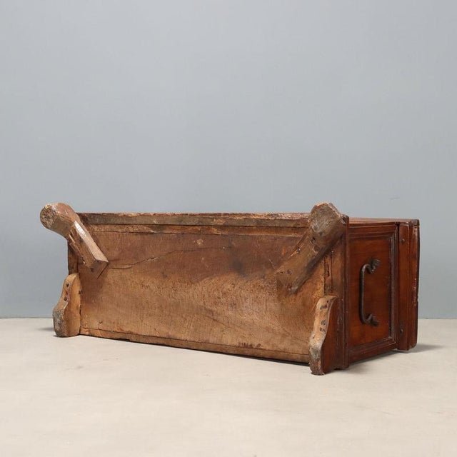 Walnut Chest with Wrought Iron Handles, Italy, Late 18th Century For Sale - Image 12 of 13