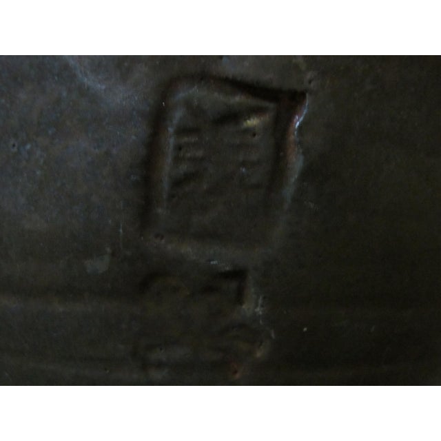 Large Japanese Raku Studio Pottery Shrimp Crustacean Ovid Vase For Sale - Image 11 of 11