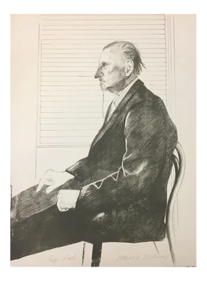 The Print Collector(Portrait of Felix Mann) - 1960s - David Hockney - Lithograph 1969
