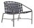 Brown Jordan Kantan Aluminum Suncloth Lounge Chair, Mica frame with Marine fabric For Sale