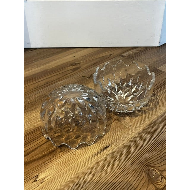 Glass Vintage Cut Crystal Two-Piece Egg-Shaped Trinket Box For Sale - Image 7 of 7