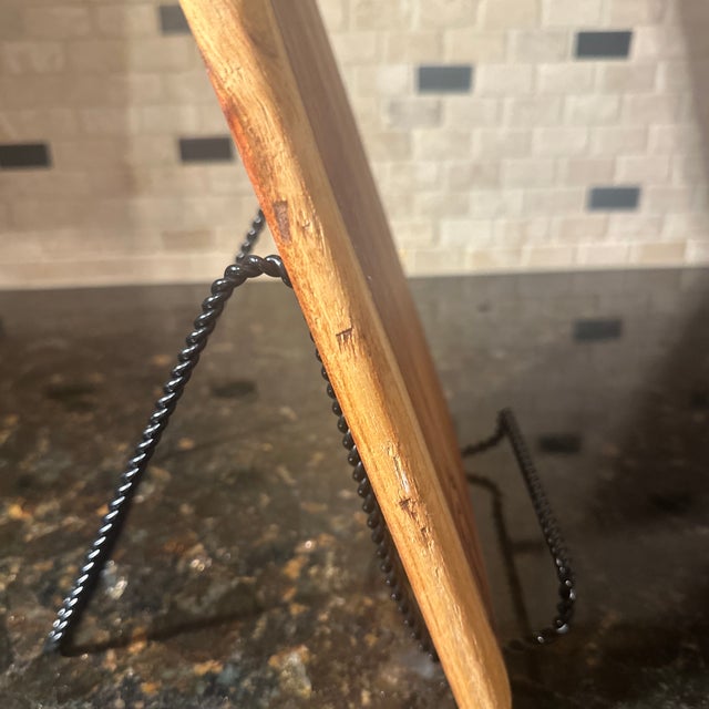 Sienna Vintage Acacia Wood Cutting Board or Serving Board With Handle For Sale - Image 8 of 11