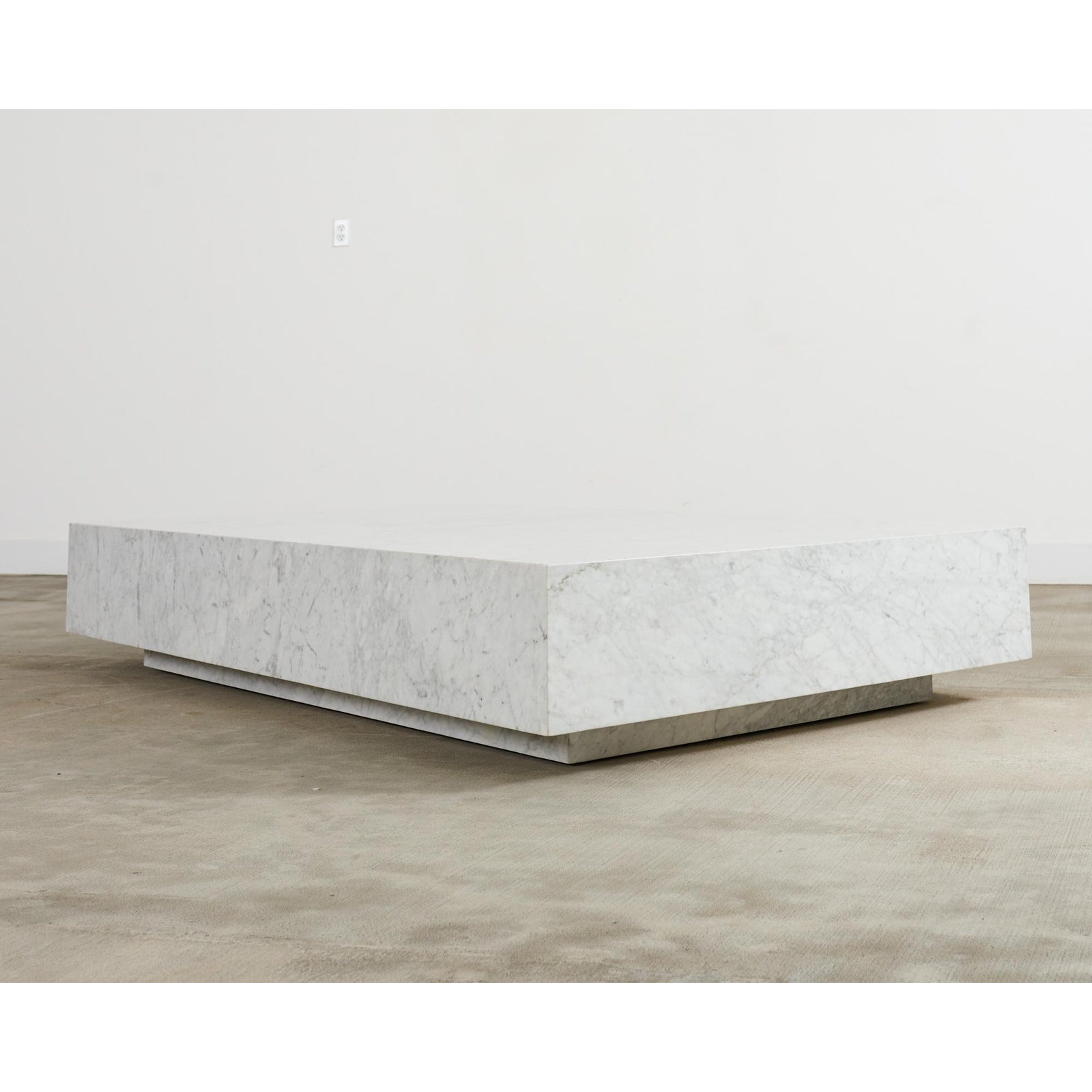 Timothy Oulton Monumental Floating Carrara Marble Cocktail Table