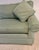 Ethan Allen Ethan Allen Classic Rolled Arm Skirted Sofa in Aqua Texturized Woven Fabric For Sale - Image 4 of 12