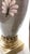 Shabby Chic Marbro Gray and Pink Ceramic Lamps-A Pair For Sale - Image 3 of 7