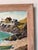 Blue Vintage Impressionist Coastal Harbor Oil Painting on Canvas - Framed For Sale - Image 8 of 18