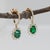 1.6Ct Emerald Earrings With Earth Mined Diamonds Accents: Solid 14k Gold, A Pair For Sale - Image 4 of 7