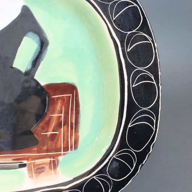 Decorative French Ceramic Platter by Jacques Pouchain for Poët-Laval, 1950s For Sale - Image 15 of 18