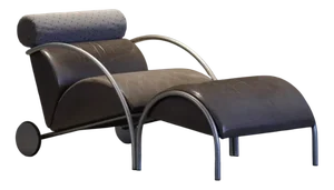 Set of Vintage Zyklus Lounge Chair and Ottoman by Peter Maly for Cor, Germany, 1980s, Set of 2