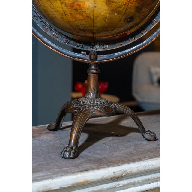 World Map Globe from Weber Costello, 1920s, in Very Good conditions. Designed 1920 to 1949 This piece has an attribution...