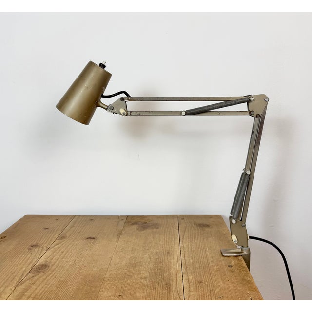 Mid-Century Modern Vintage Brown Adjustable Architect Table Lamp, 1960s For Sale - Image 3 of 18