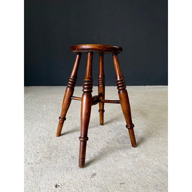 French Provincial Turned Stool, 1940s For Sale - Image 4 of 17