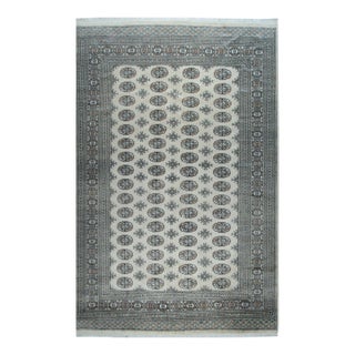 4x6 Rustic Nina Beige Floral Traditional Hand Knotted Wool Carpet Rug For Sale