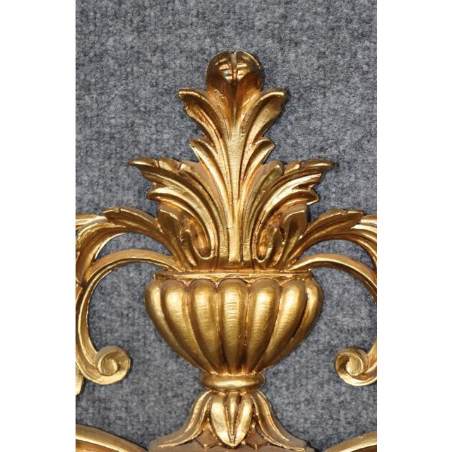 French Louis XV Style Gilded Beveled Glass Mirror For Sale - Image 9 of 11