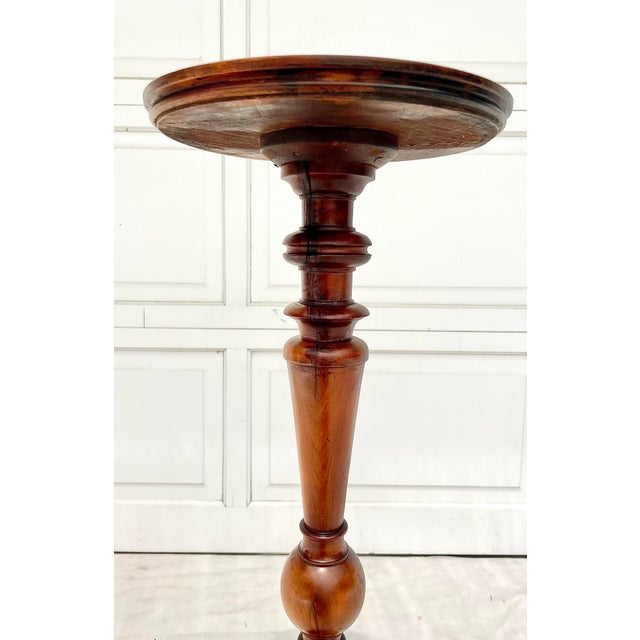 Brown Early 20th C. Victorian Art Deco Mahogany Pedestal Plant Stand For Sale - Image 8 of 12